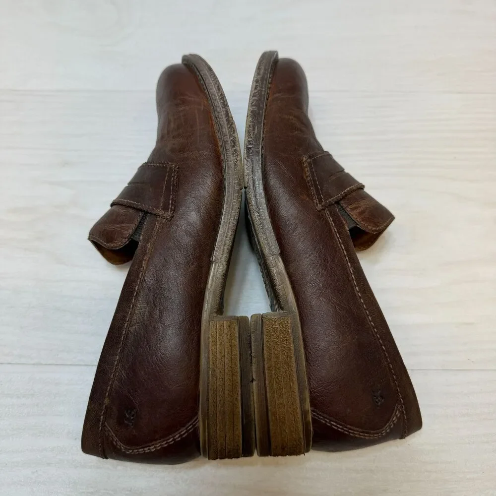 Josef Seibel Sienna 96 Penny Loafer Women's Size 7.5 Brown Leather Slip On Shoes